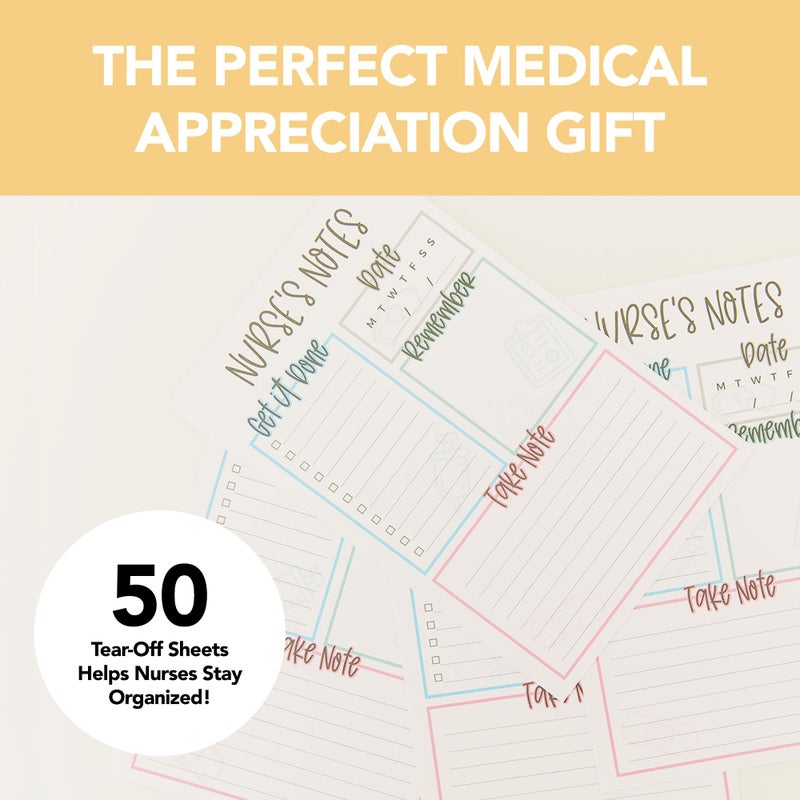 Tiny Expressions Nurse Notepads - 50 Tear-Away To-Do List Sheets on Durable Paper, Made in the USA - Nursing Planner & Desk Accessories - Appreciation Gifts for Nurses - Image 3
